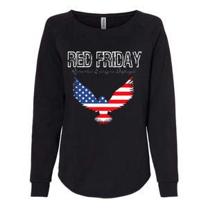 R.E.D. Support Our Troops Wear Red On Friday Womens California Wash Sweatshirt