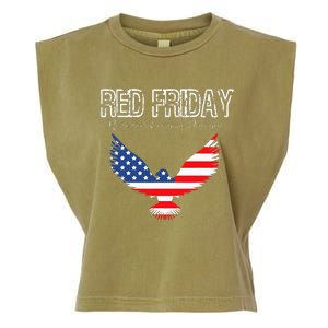 R.E.D. Support Our Troops Wear Red On Friday Garment-Dyed Women's Muscle Tee