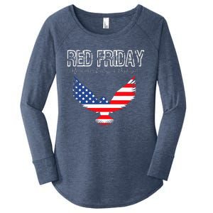 R.E.D. Support Our Troops Wear Red On Friday Women's Perfect Tri Tunic Long Sleeve Shirt