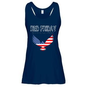 R.E.D. Support Our Troops Wear Red On Friday Ladies Essential Flowy Tank