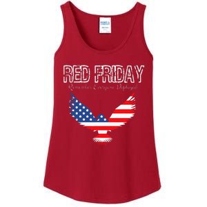 R.E.D. Support Our Troops Wear Red On Friday Ladies Essential Tank