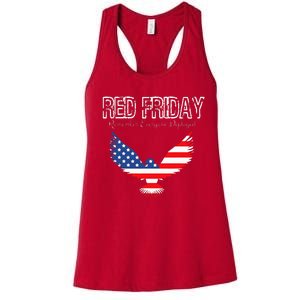 R.E.D. Support Our Troops Wear Red On Friday Women's Racerback Tank