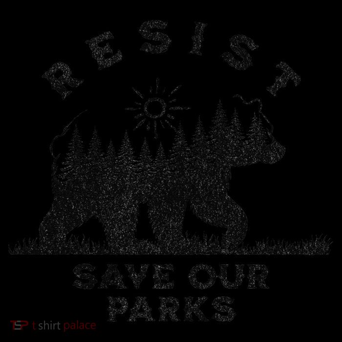 Resist Save Our Parks Us Alt National Parks Bear Silhouette Tall T-Shirt