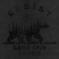 Resist Save Our Parks Us Alt National Parks Bear Silhouette Adult Drive Performance Visor