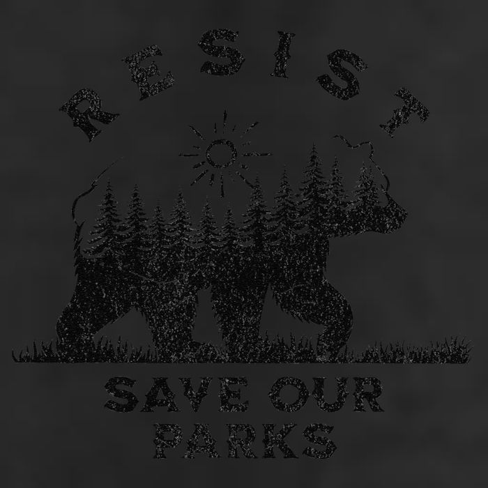 Resist Save Our Parks Us Alt National Parks Bear Silhouette Adult Drive Performance Visor