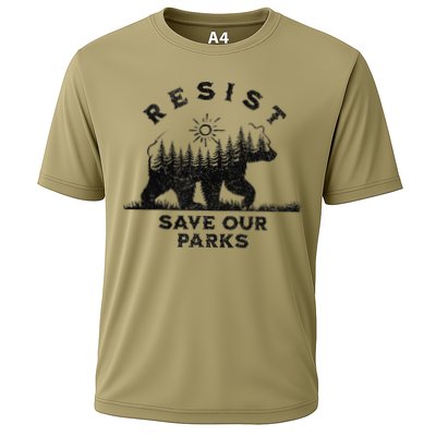 Resist Save Our Parks Us Alt National Parks Bear Silhouette Performance Shirt