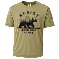 Resist Save Our Parks Us Alt National Parks Bear Silhouette Cooling Performance Crew T-Shirt