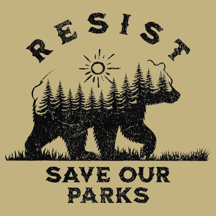 Resist Save Our Parks Us Alt National Parks Bear Silhouette Cooling Performance Crew T-Shirt