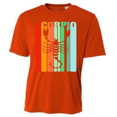 Retro Scorpio October November Astrology Symbol Gift Cooling Performance Crew T-Shirt