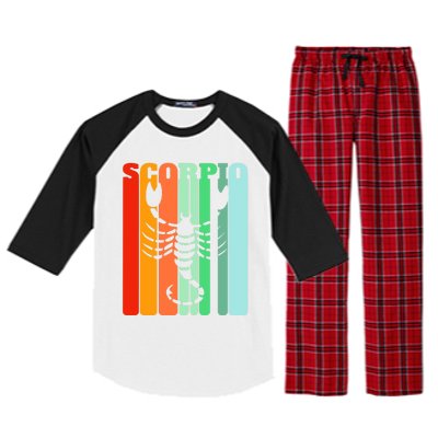 Retro Scorpio October November Astrology Symbol Gift Raglan Sleeve Pajama Set