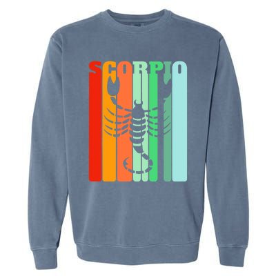 Retro Scorpio October November Astrology Symbol Gift Garment-Dyed Sweatshirt