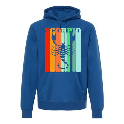 Retro Scorpio October November Astrology Symbol Gift Premium Hoodie