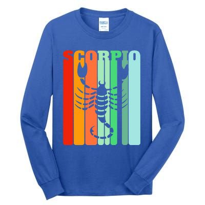 Retro Scorpio October November Astrology Symbol Gift Tall Long Sleeve T-Shirt