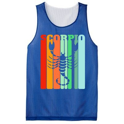 Retro Scorpio October November Astrology Symbol Gift Mesh Reversible Basketball Jersey Tank