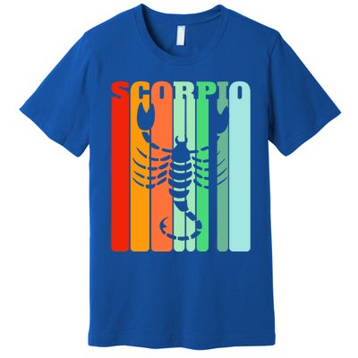 Retro Scorpio October November Astrology Symbol Gift Premium T-Shirt