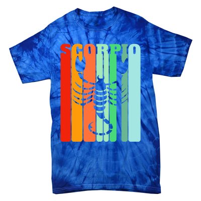 Retro Scorpio October November Astrology Symbol Gift Tie-Dye T-Shirt