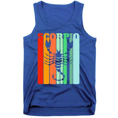 Retro Scorpio October November Astrology Symbol Gift Tank Top