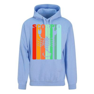 Retro Scorpio October November Astrology Symbol Gift Unisex Surf Hoodie