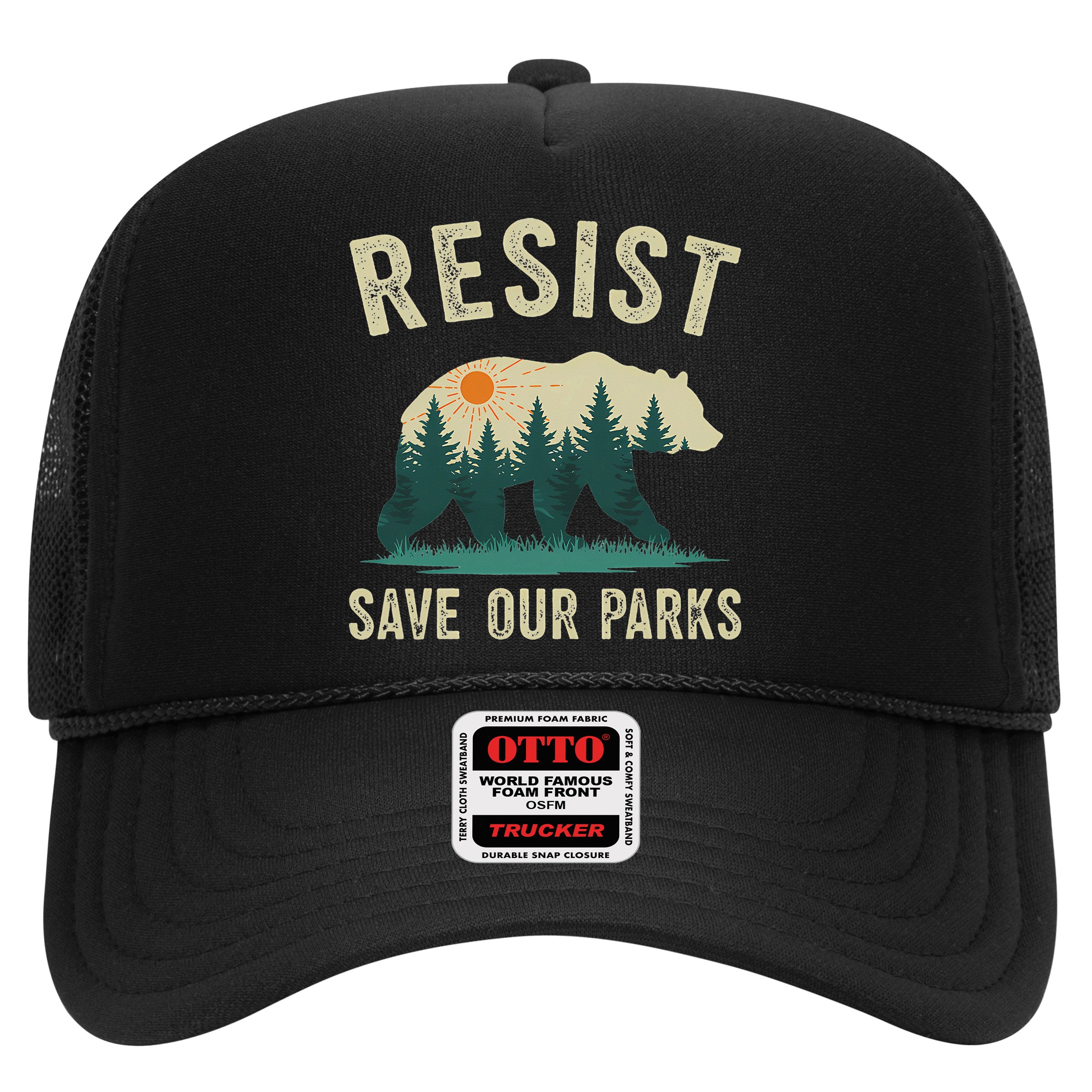 Resist Save Our Parks Alt US National Parks Bear Nature Gift Hat