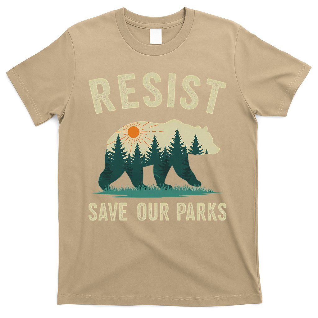Resist Save Our Parks Alt US National Parks Bear Nature Gift T-Shirt