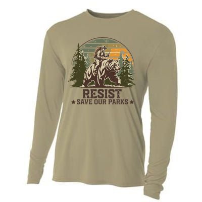Resist Save Our Parks Alt US National Parks Bear Cooling Performance Long Sleeve Crew