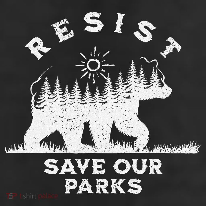 Resist Save Our Parks Us National Parks Bear Alt Souvenir Cool Comfort Performance Bucket Hat