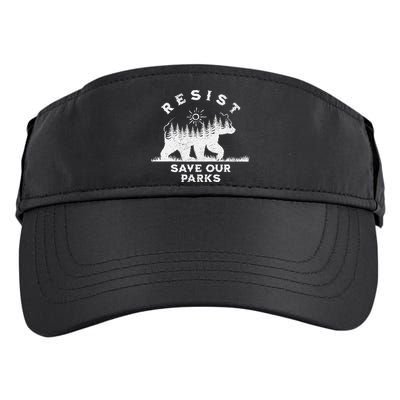 Resist Save Our Parks Us National Parks Bear Alt Souvenir Adult Drive Performance Visor