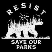 Resist Save Our Parks Us National Parks Bear Alt Souvenir Drawstring Bag