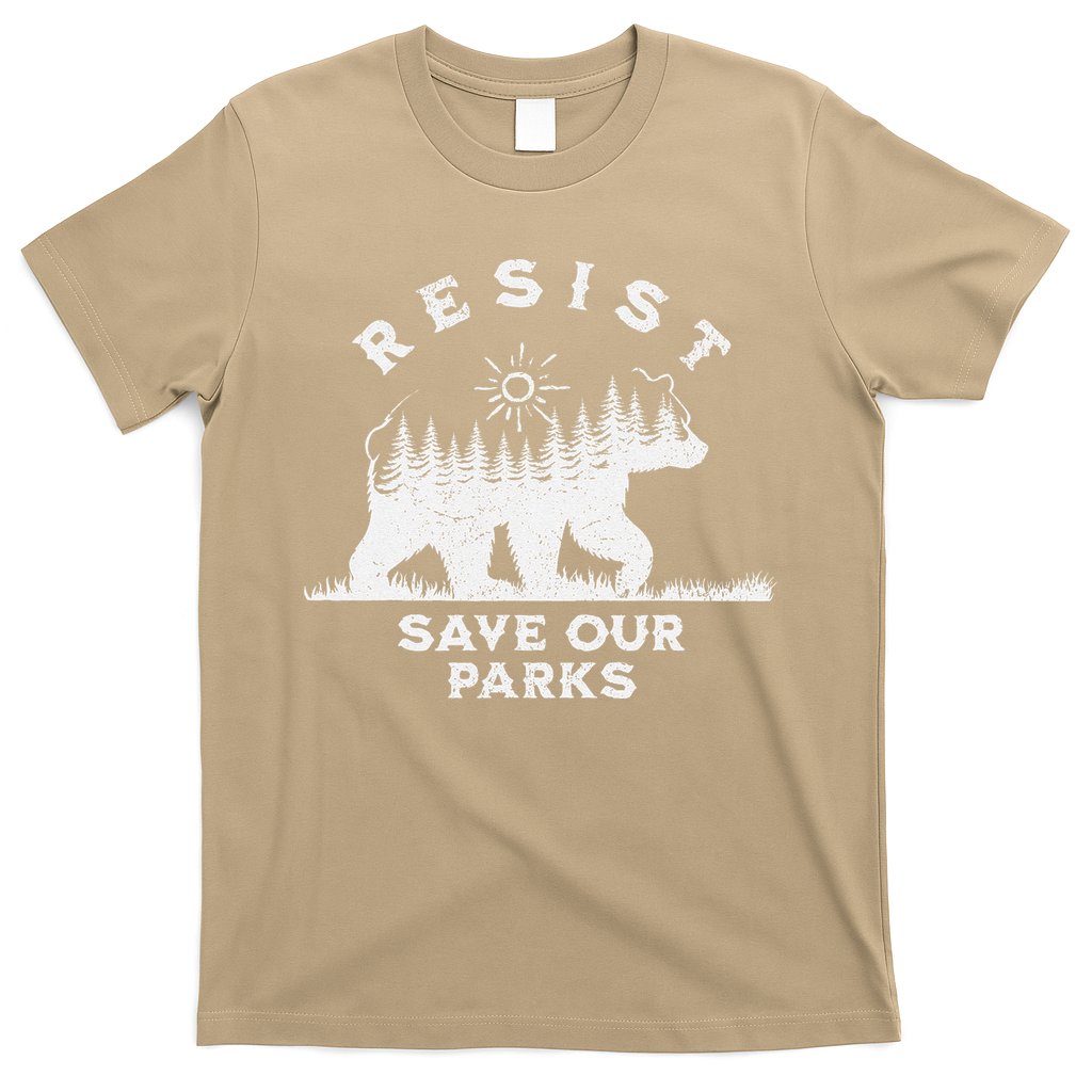 Resist Save Our Parks Us National Parks Bear Alt Souvenir T-Shirt