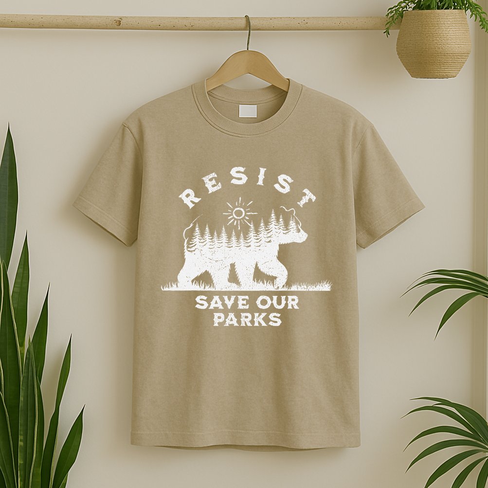 Resist Save Our Parks Us National Parks Bear Alt Souvenir T-Shirt