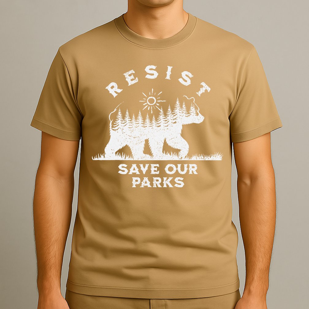 Resist Save Our Parks Us National Parks Bear Alt Souvenir T-Shirt