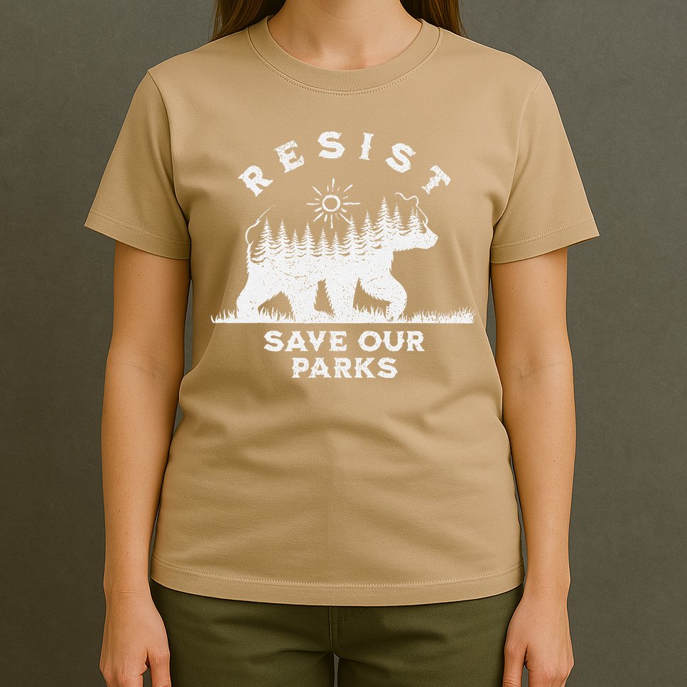 Resist Save Our Parks Us National Parks Bear Alt Souvenir T-Shirt