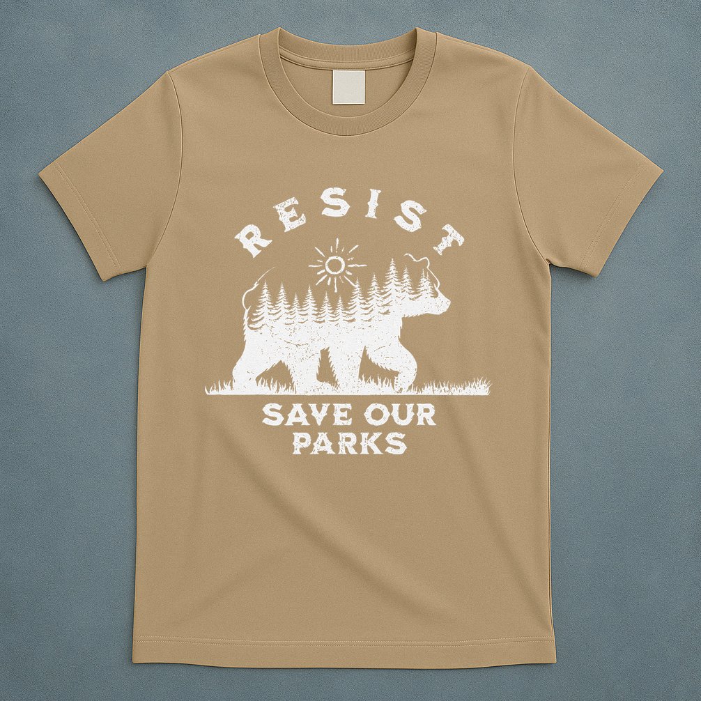 Resist Save Our Parks Us National Parks Bear Alt Souvenir T-Shirt