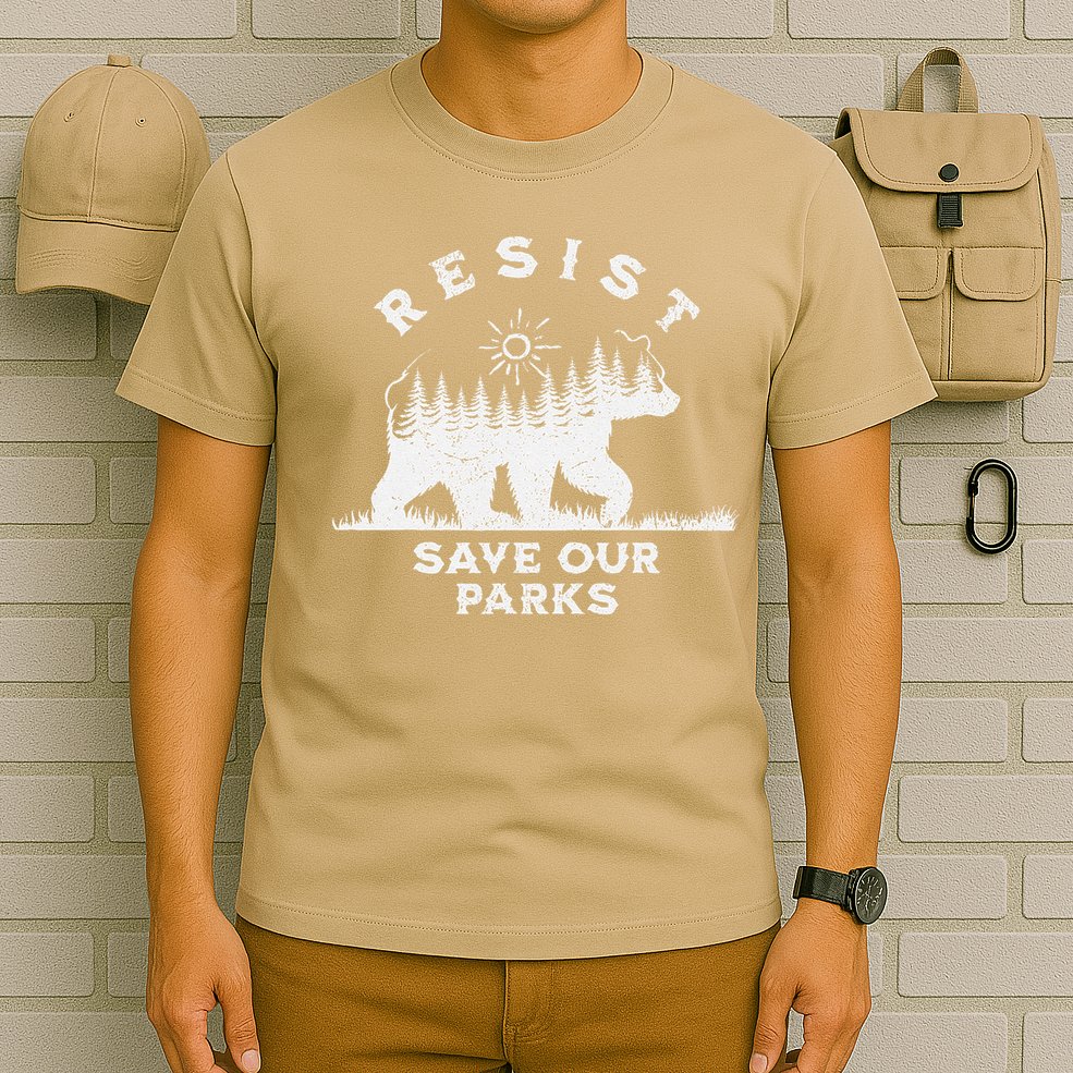 Resist Save Our Parks Us National Parks Bear Alt Souvenir T-Shirt