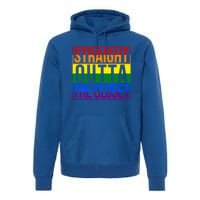 Rainbow Straight Outta The Closet Gift Lgbt Gifgift Premium Hoodie