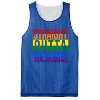 Rainbow Straight Outta The Closet Gift Lgbt Gifgift Mesh Reversible Basketball Jersey Tank