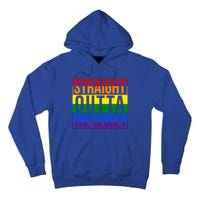 Rainbow Straight Outta The Closet Gift Lgbt Gifgift Tall Hoodie