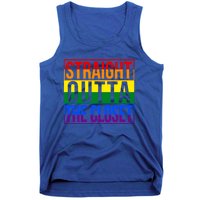 Rainbow Straight Outta The Closet Gift Lgbt Gifgift Tank Top