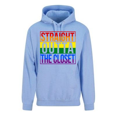 Rainbow Straight Outta The Closet Gift Lgbt Gifgift Unisex Surf Hoodie