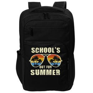 Retro Schools Out For Summer Last Day Of School Teacher Boy Impact Tech Backpack