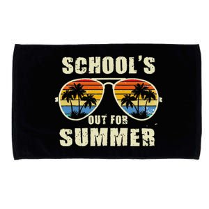 Retro Schools Out For Summer Last Day Of School Teacher Boy Microfiber Hand Towel