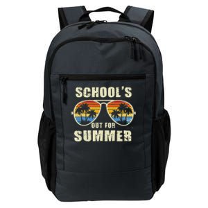 Retro Schools Out For Summer Last Day Of School Teacher Boy Daily Commute Backpack