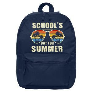 Retro Schools Out For Summer Last Day Of School Teacher Boy 16 in Basic Backpack