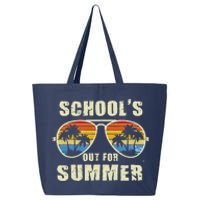 Retro Schools Out For Summer Last Day Of School Teacher Boy 25L Jumbo Tote