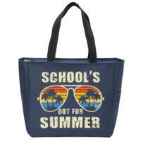 Retro Schools Out For Summer Last Day Of School Teacher Boy Zip Tote Bag