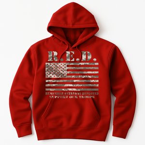 RED Support Our Troops Wear Red On Friday Military Hoodie