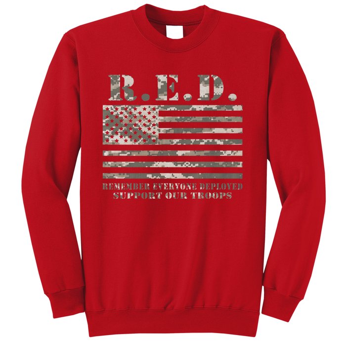 RED Support Our Troops Wear Red On Friday Military Sweatshirt