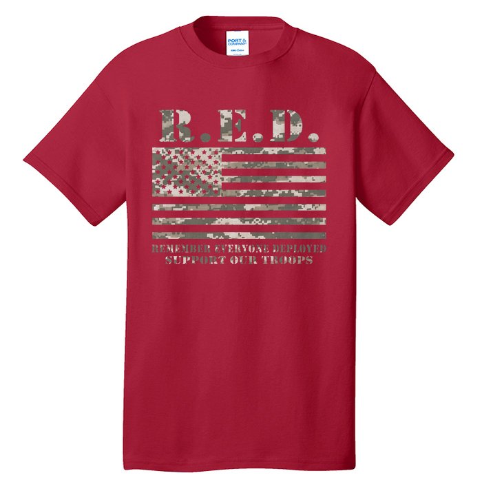 RED Support Our Troops Wear Red On Friday Military Tall T-Shirt