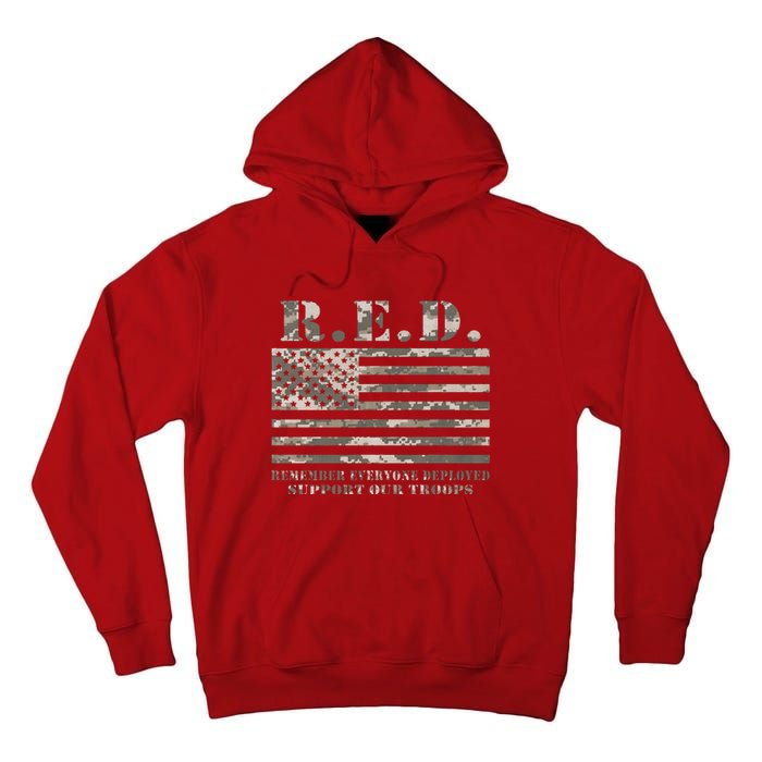 RED Support Our Troops Wear Red On Friday Military Tall Hoodie