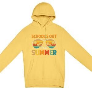 Retro Schools Out For Summer Last Day Of School Teacher Boy Premium Pullover Hoodie